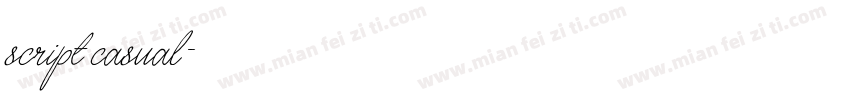 script casual字体转换